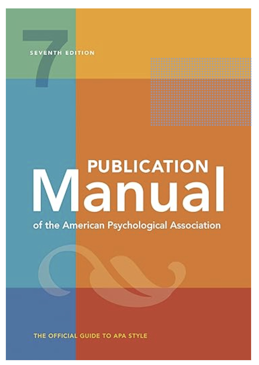 Publication Manual 7th Ed. – American Psychological Assoc – LIKE NEW Cond.